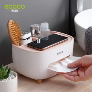 Multifunctional Desktop Tissue Box & Organizer