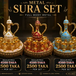 Luxury Metal Body Sura Set with Serving Tray